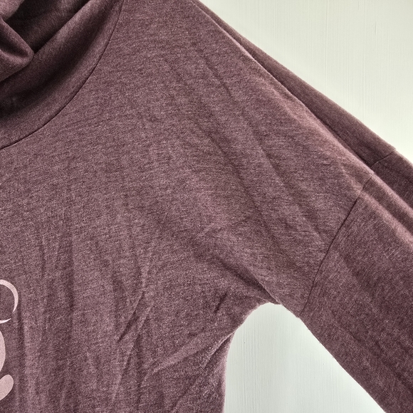 Soul Flower Organic Cotton Just Breathe Cowl Neck Yoga Hoodie Long Sleeve Size L - Picture 9 of 16